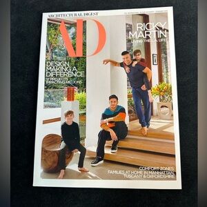 Architectural Digest Magazine (February, 2018) Ricky Martin Cover